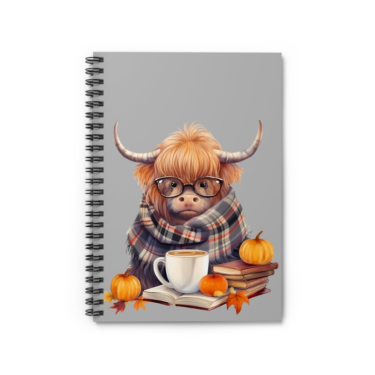 Bookish Cow Spiral Notebook - Ruled Line
