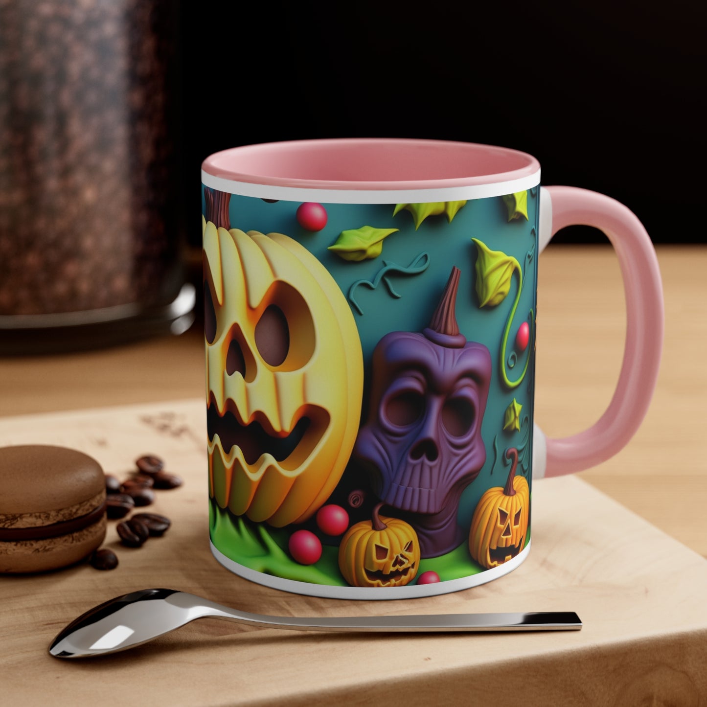 3D Pumpkin Accent Coffee Mug, 11oz