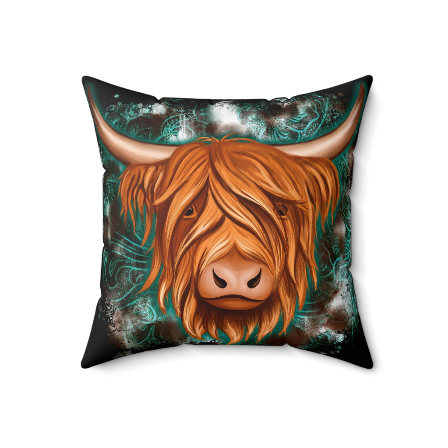Highland Cow Spun Polyester Square Pillow
