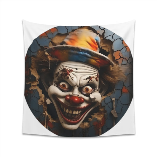 Pop Out Clown Printed Wall Tapestry