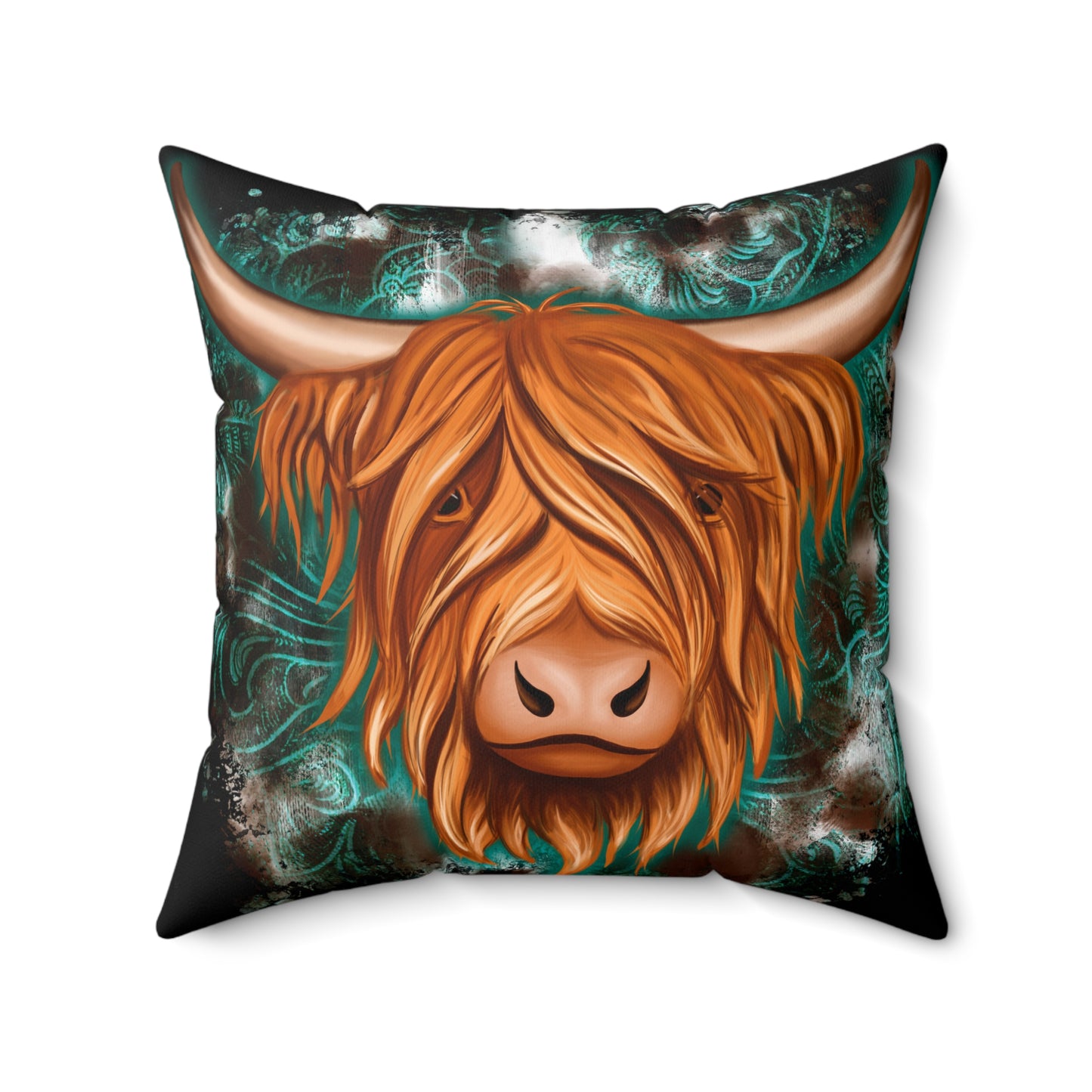 Highland Cow Spun Polyester Square Pillow