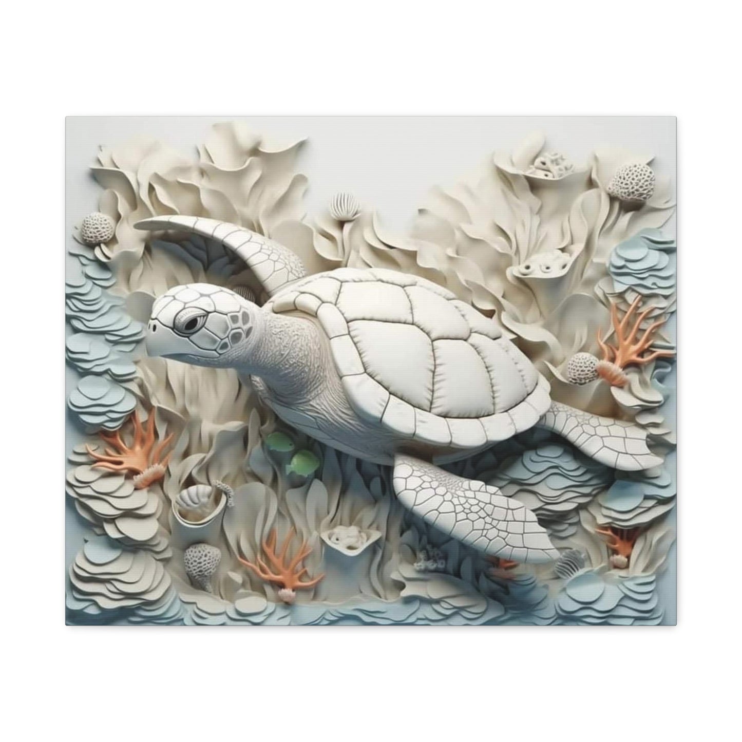 3D Turtle Canvas Gallery Wraps