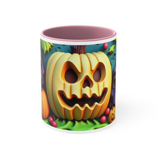 3D Pumpkin Accent Coffee Mug, 11oz