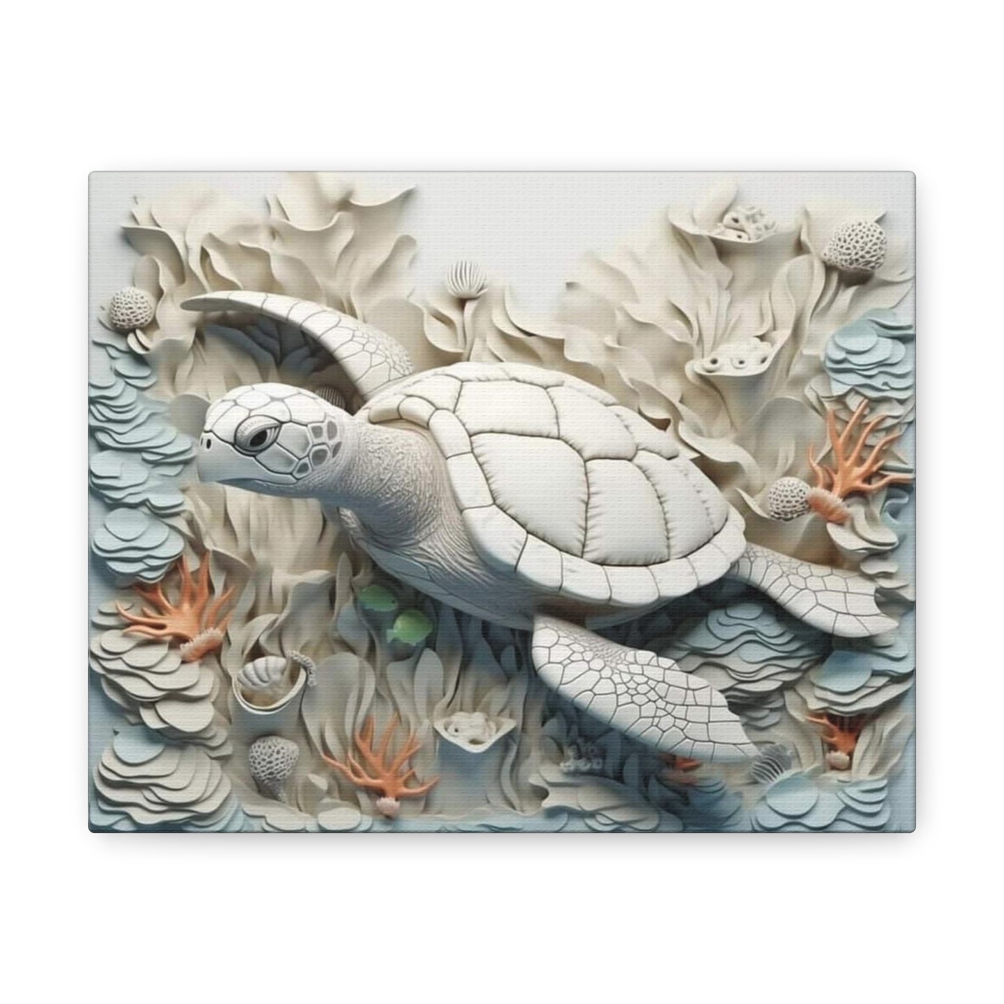 3D Turtle Canvas Gallery Wraps