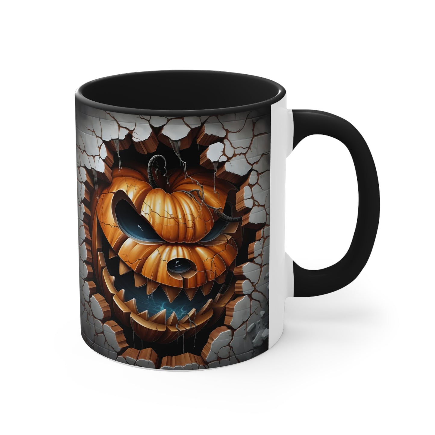 Scary Pumpkin Accent Coffee Mug, 11oz