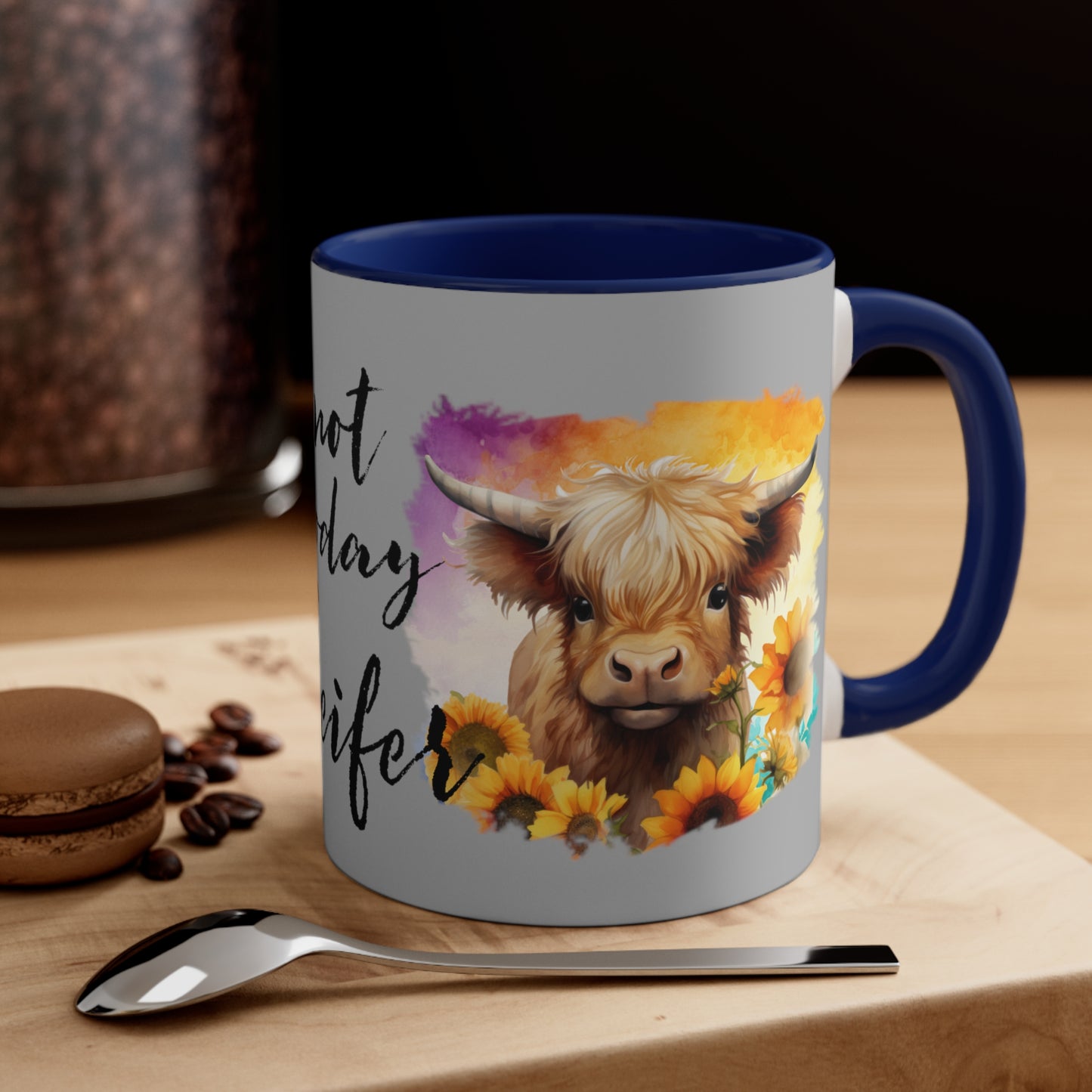 Not Today Heifer Accent Coffee Mug, 11oz