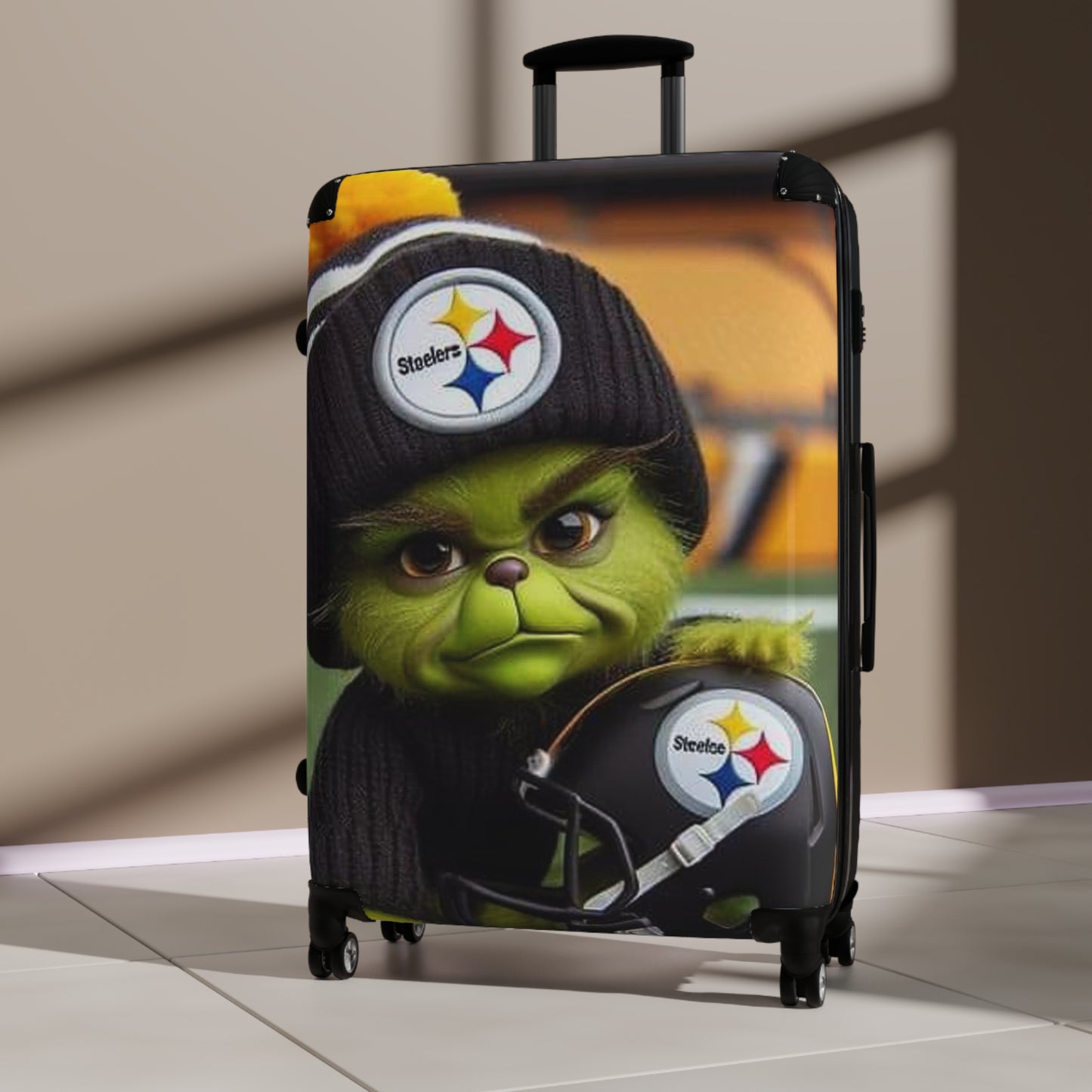 Grinchy Steeler Fan Suitcase
