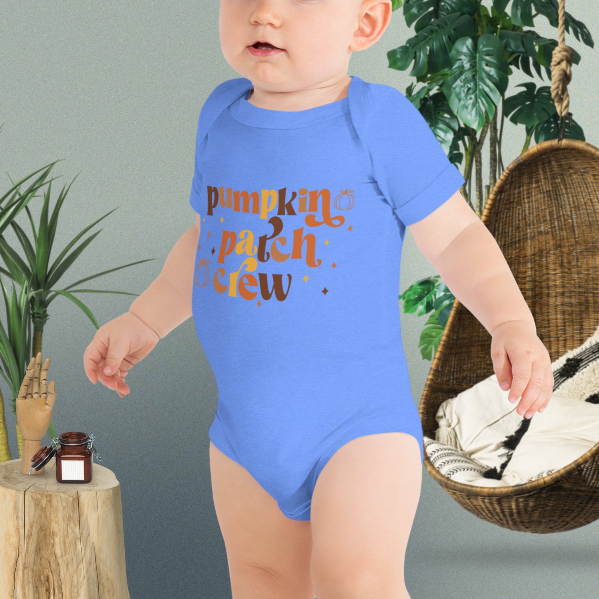 Baby short sleeve one piece - Legacy Creator IncHeather Columbia Blue3-6m