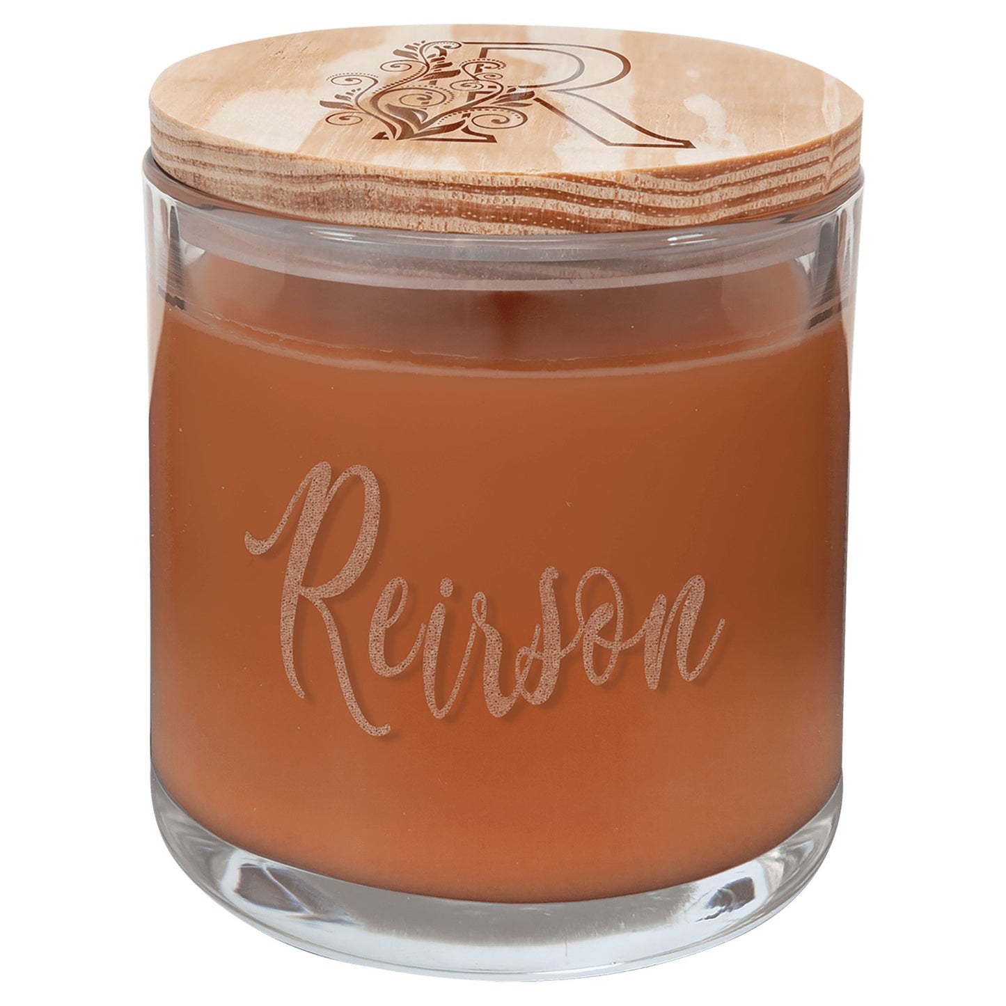 Customizable Scented Candle in a Glass Holder with Wood Lid - Legacy Creator IncPumpkin Spice