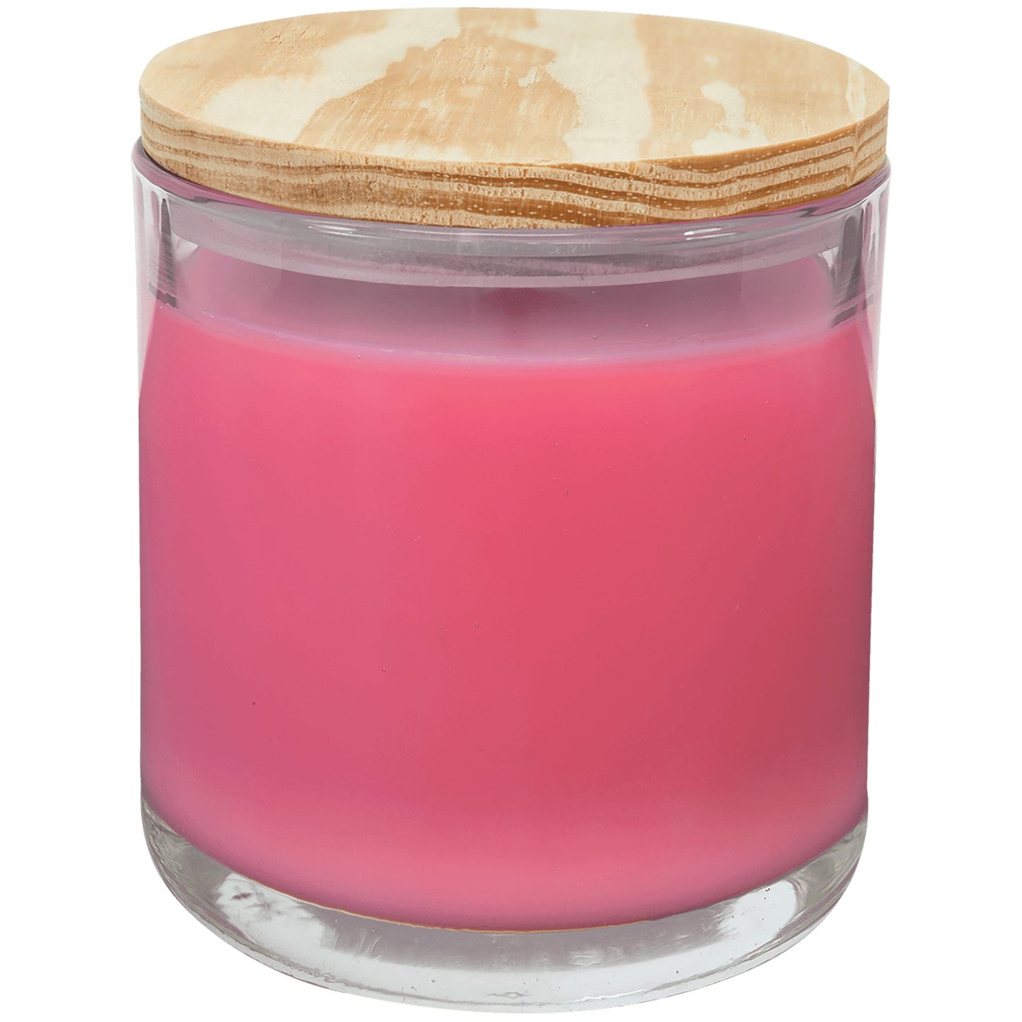 Customizable Scented Candle in a Glass Holder with Wood Lid - Legacy Creator IncPeony Rose