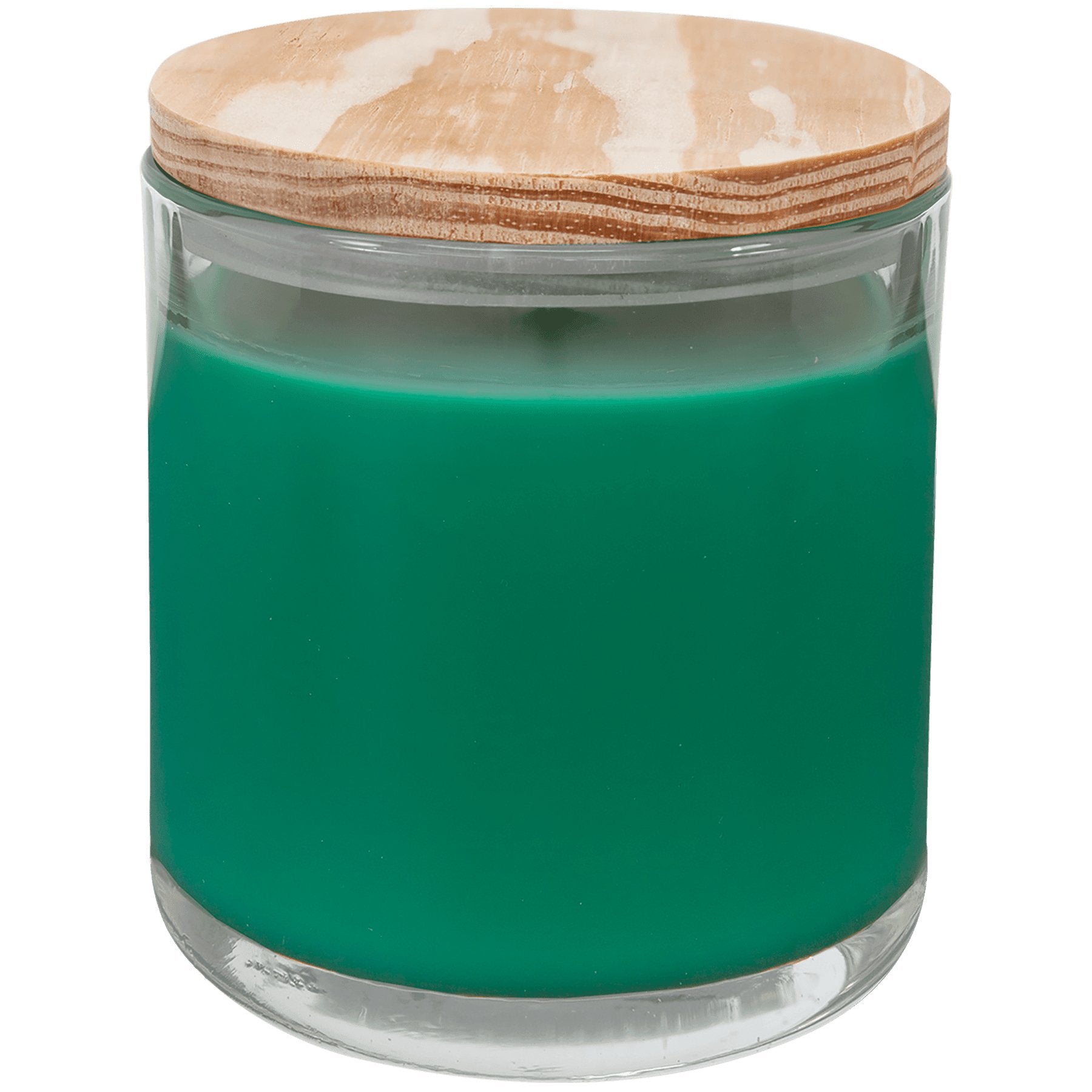Customizable Scented Candle in a Glass Holder with Wood Lid - Legacy Creator IncFresh Pine