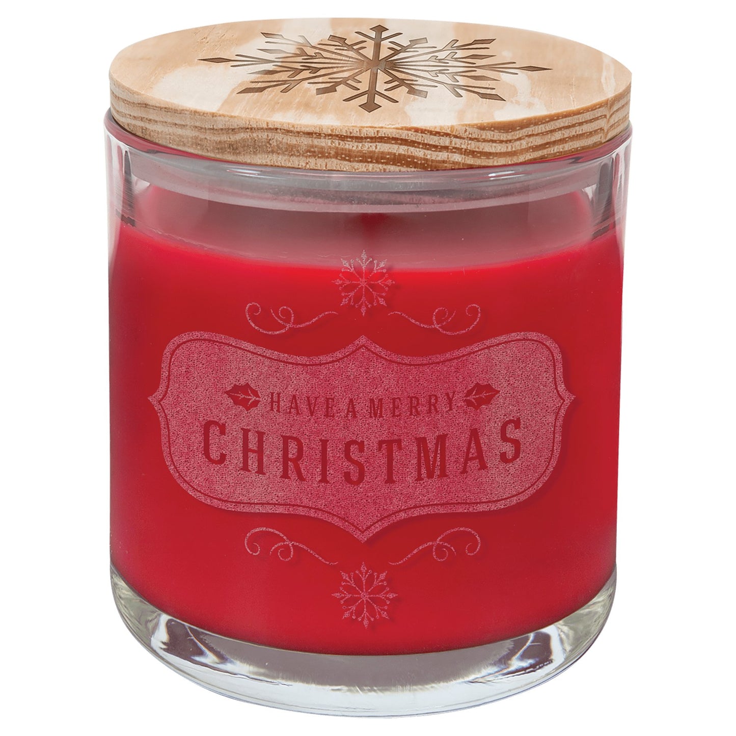 Customizable Scented Candle in a Glass Holder with Wood Lid - Legacy Creator IncPeppermint Twist
