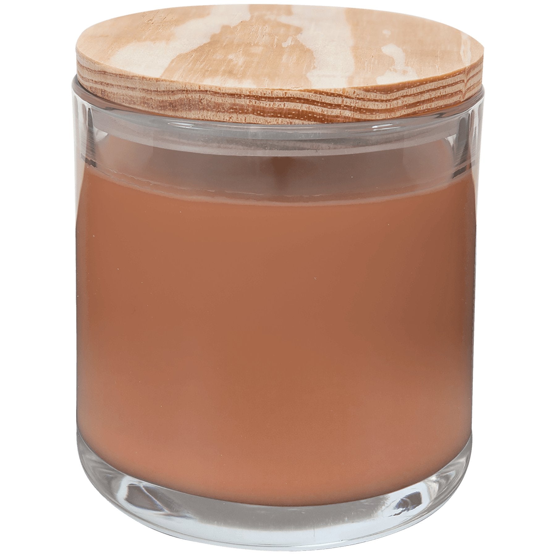 Customizable Scented Candle in a Glass Holder with Wood Lid - Legacy Creator IncTropical Coconut