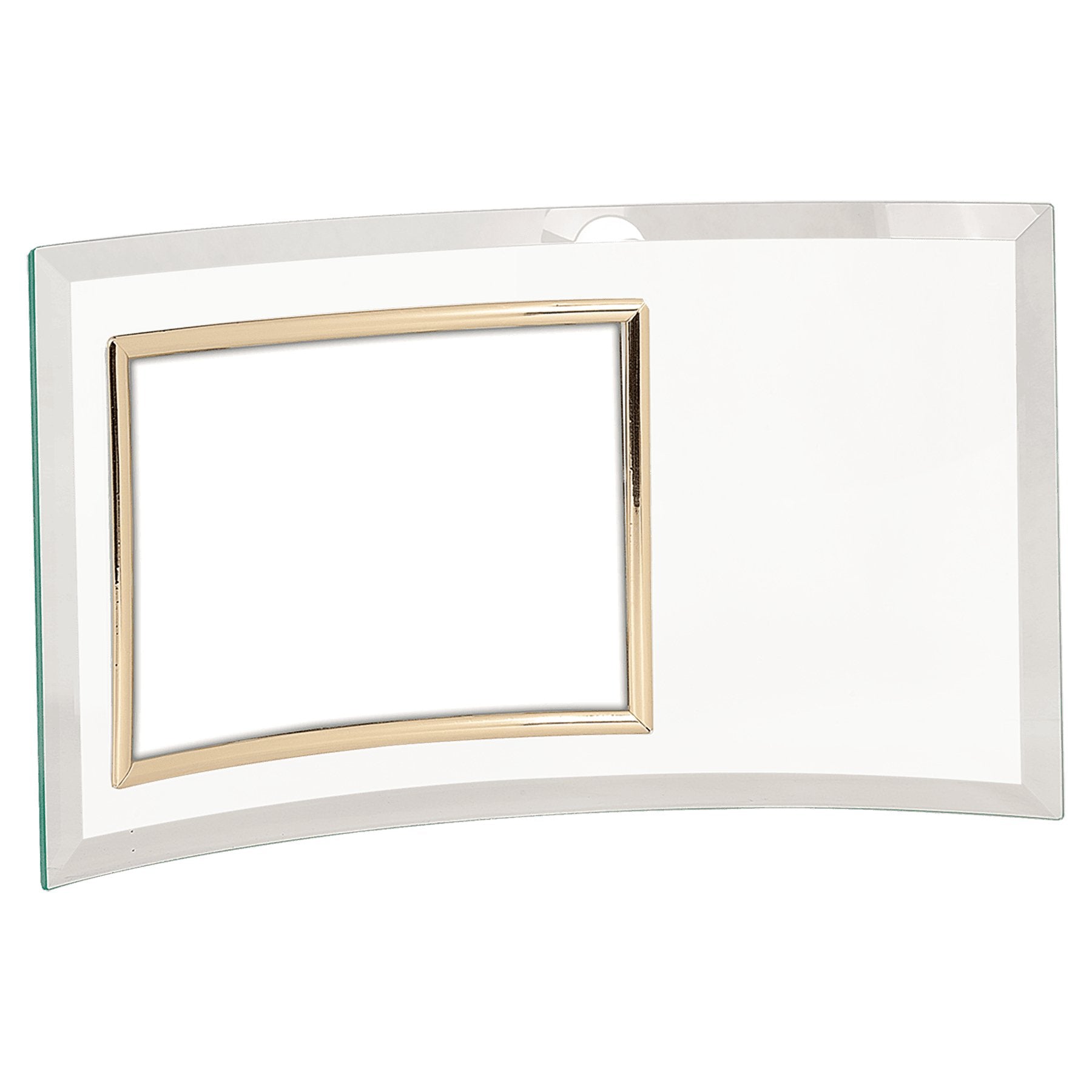 Elegantly Personalized Jade Glass Crescent with Picture Frame - Legacy Creator Inc13" x 7 1/2" Jade Glass Crescent with 7" x 5" Picture Frame