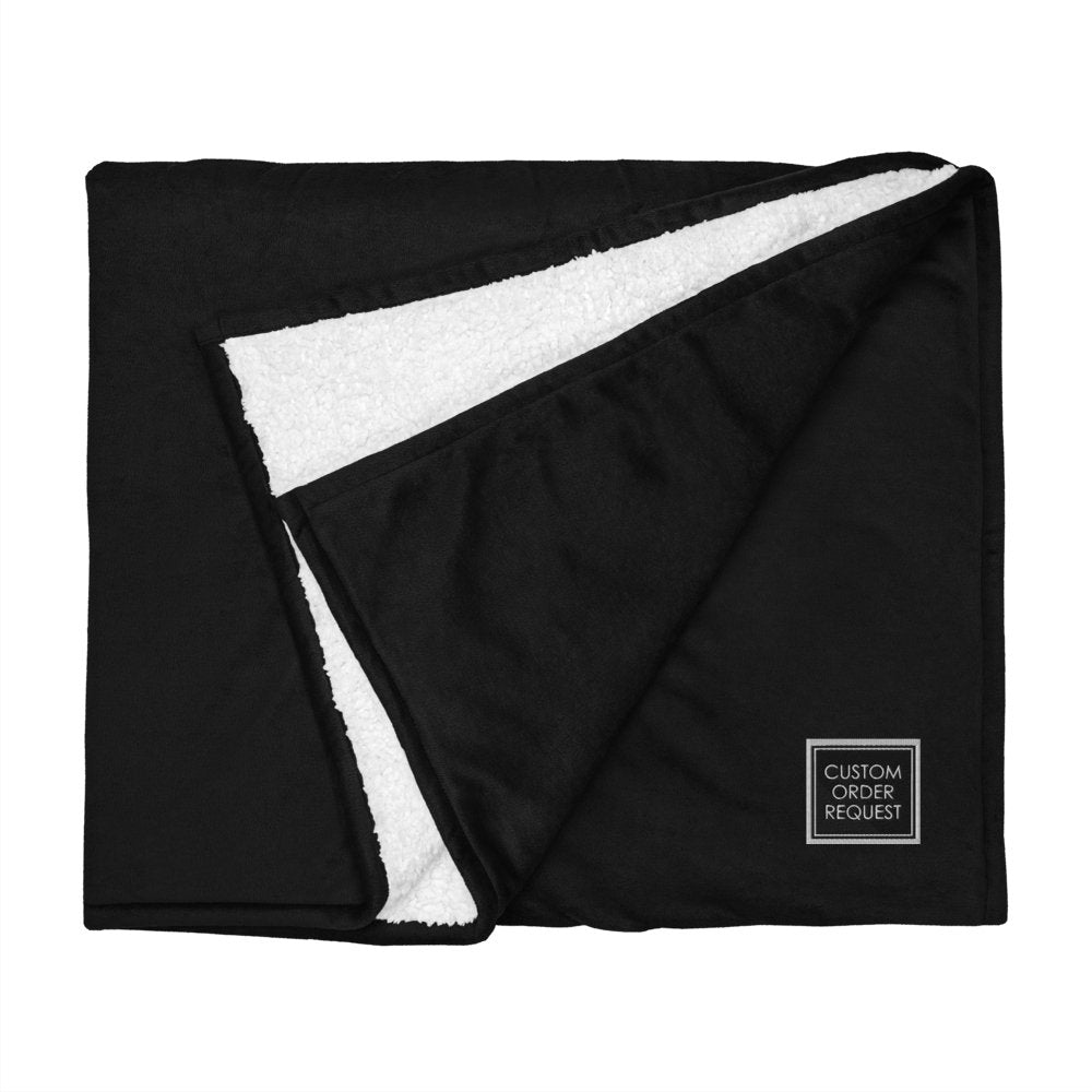 Embroidered Premium sherpa blanket - Legacy Creator IncBlack