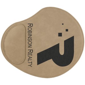Engravable Laserable Leatherette Mouse Pad - Legacy Creator IncLight Brown engraving Black