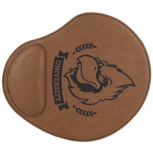Engravable Laserable Leatherette Mouse Pad - Legacy Creator IncDark Brown engraving Black