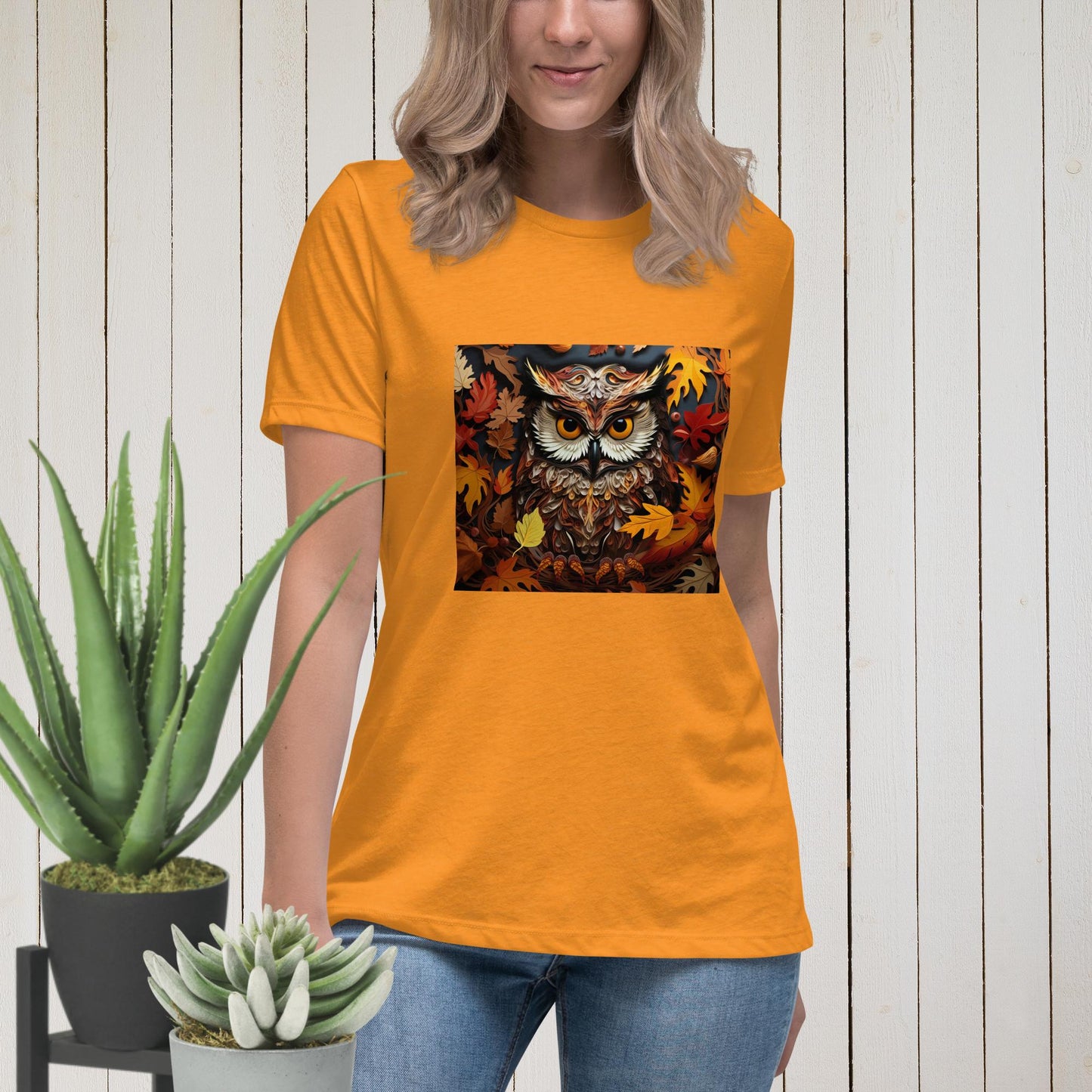 Owl in Fall Women's Relaxed T-Shirt - Legacy Creator IncHeather MarmaladeS